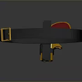 Red and Black Tactical Weapon Belt With Metal Buckle And Ammunition Pouches