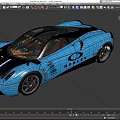 Blue DAHLEY Sports Car With Sleek Design And Aerodynamic Body Shape