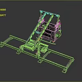 Heavy Duty Industrial Equipment with Metal Frame Mobile Wheels and Lifting Platform