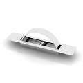 Sleek White Cabinet Handle With Curved Design And Smooth Surface Finish