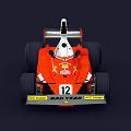 Electric Toy Red F1 Style Racing Car With Number 12 And Sponsor Decals