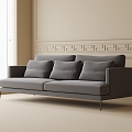 Double sofa multi-person sofa sofa 3d model