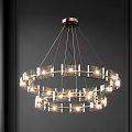 Modern Circular Chandelier Designs With Crystal Glass Elements And Metal Frames
