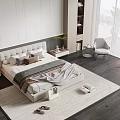 Modern Double Bed 3d model