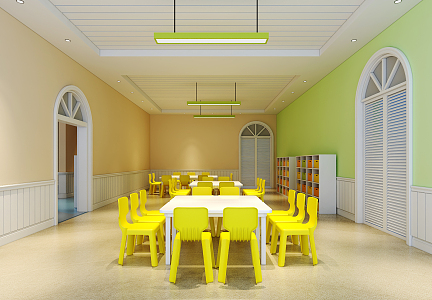 Nordic Kindergarten Classroom 3d model