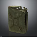 Green Rusty Jerry Can Vintage Fuel Storage Equipment Studio Shot