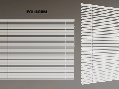 Modern White Venetian Blinds With Sleek Design For Home Interior Windows 3d model