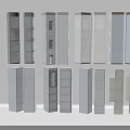 Various Modern Elevator Designs With Glass Doors And Metal Frame Styles 3d model