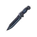 Detailed Futuristic Mechanical Knife With Sharp Blade And Blue Glowing Accents