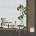 Modern Single Chair Single Chair Leisure Chair Single Sand Recliner Chair Stool Dining Table and Chair Desk and Chair Lazy Sofa Multi-Person Sofa Floor Lamp 3d model