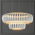 Decorative crystal lamp art chandelier 3d model