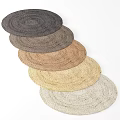 Natural Woven Round Rugs in Neutral Tones for Modern Home Interiors