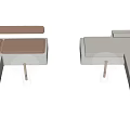 Modern Public Chair Design With Modular Structure And Various Angles 3d model