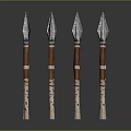 Spear Ancient Weapon Cold Weapon Medieval Item Medieval Weapon Sword Axe 3d model