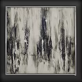 Abstract Black White Gray Wall Art With Textured Brush Strokes And Modern Design