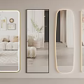 Modern Decorative Mirrors With Various Shapes For Home Interior Design 3d model