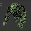 Industrial LOFT Robot Orangutan Mechanical King Kong Machine Science Fiction Gorilla 3d model