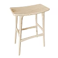 Modern Bar Stools with Curved Seats and Contrasting Colors for Home Bar and Kitchen Counter