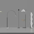Modern Floor Lamps With Various Designs Including Curved Tripod And Cylindrical Styles