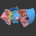 Children Playing With Colorful 3D Model Toy Featuring Blue Pink And Yellow Parts