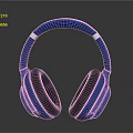 Blue Over Ear Headphones With Ergonomic Design And Comfortable Ear Cushions