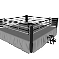 Professional Boxing Ring As Sports Equipment With Sturdy Platform Steps And Protective Ropes