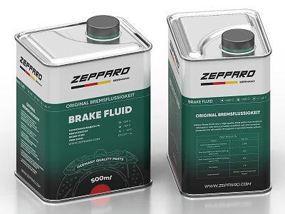 Industrial Equipment High Quality ZEPPARD Original Brake Fluid 500ml For Vehicles 3d model