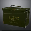 Green Military Ammo Box With 25 Rounds 7.62 mm Long Range M18 Cartridges France