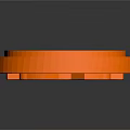 Orange Circular Industrial Mechanical Component with Spokes Central Hole and Perforated Rim
