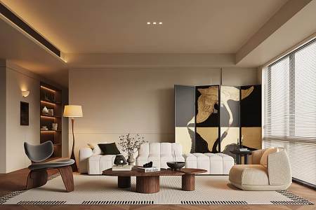 modern living room 3d model
