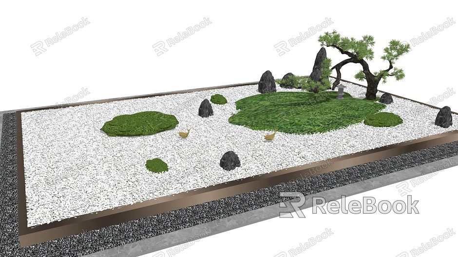 New Chinese style landscape sketch rockery waterscape dry landscape model