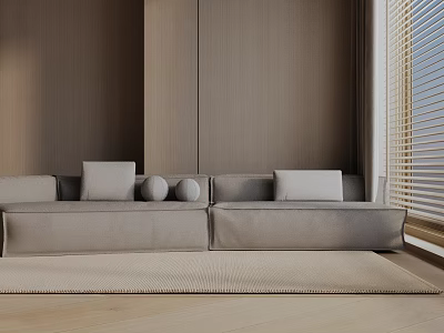 Three-seat sofa 3d model