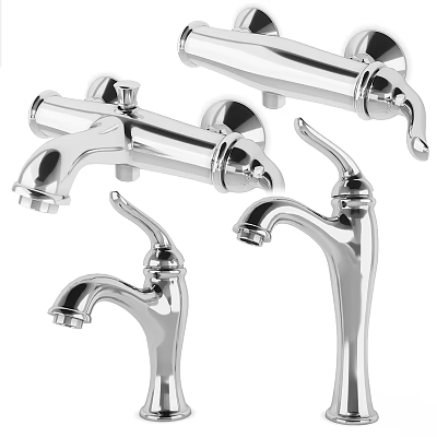 Modern Chrome Faucet Designs for Bathroom and Kitchen Sink Applications 3d model