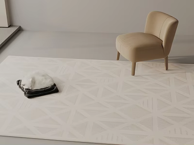 modern square carpet carpet 3d model