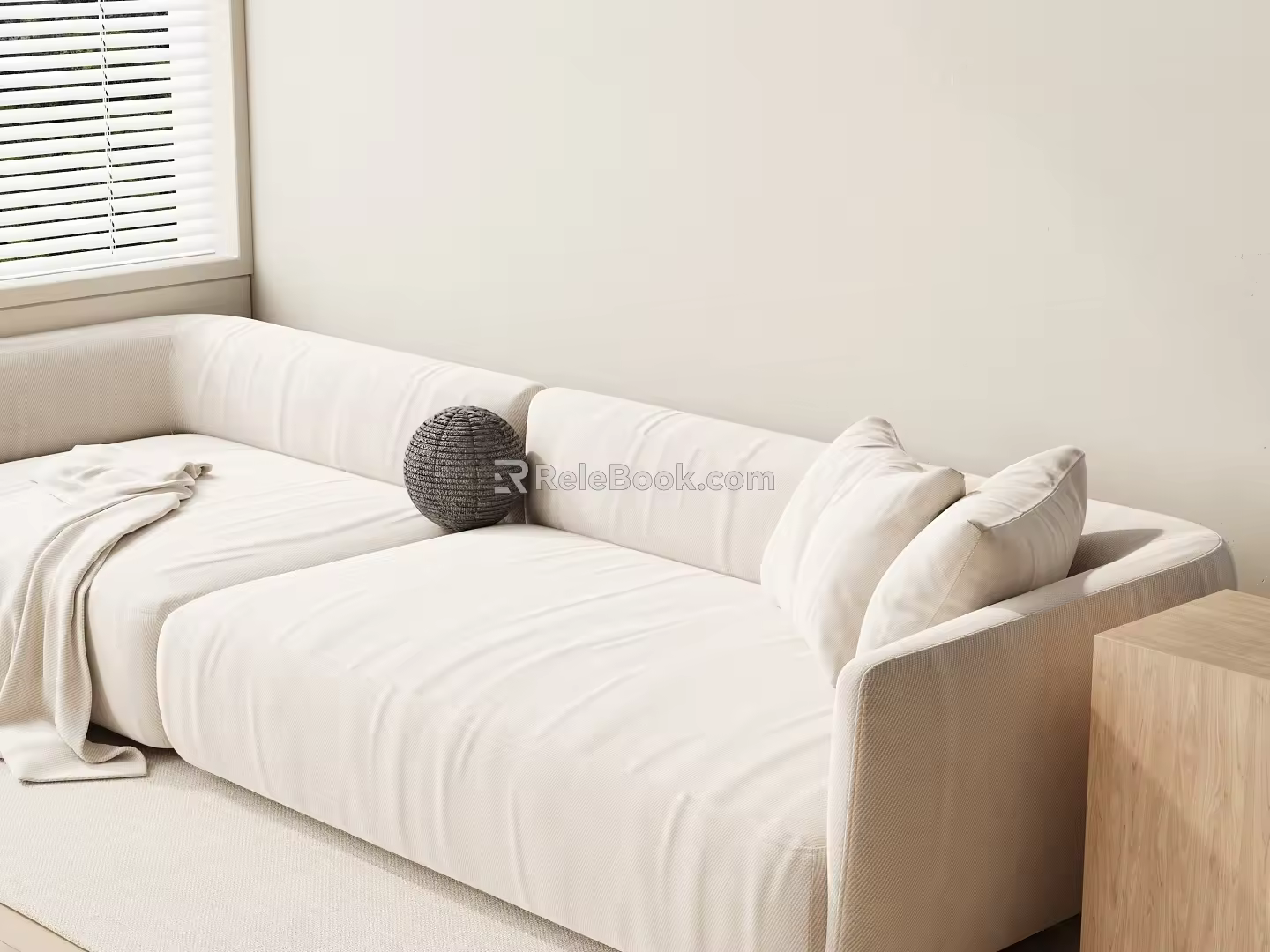 Modern double sofa 3d model