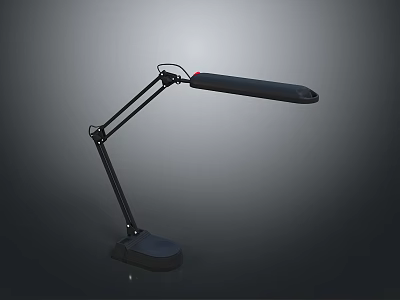 Modern Black Desk Lamp With Adjustable Arm Long Lamp Head And Stable Base Design 3d model