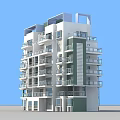 Modern Multi Storey Residential Building With White And Green Exterior Multiple Balconies And Glass Windows