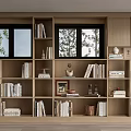 Modern Bookcase Book Decoration Bookshelf 3d model