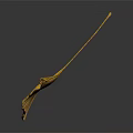 Golden Ginkgo Leaf With Visible Veins Isolated On Dark Background Surface