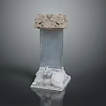 stone tablet turtle camel stone Egyptian architecture ancient Egyptian architecture obelisk Egyptian stone pillar 3d model