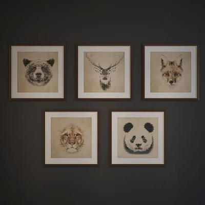Animal painting 3d model