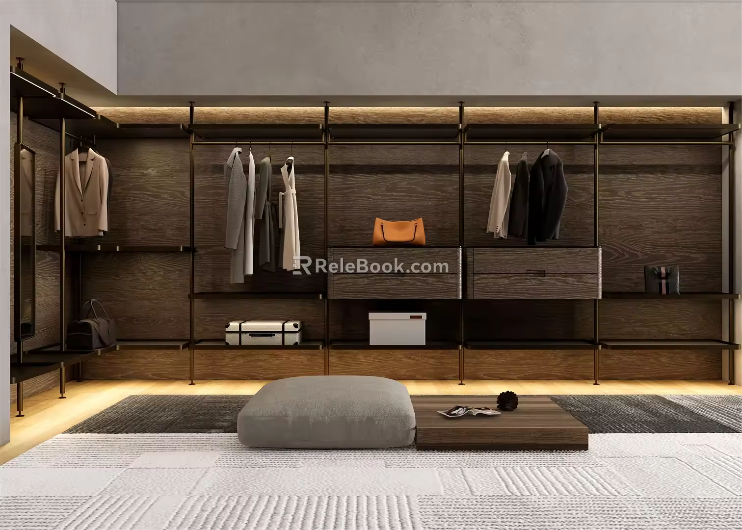 Modern Wardrobe Open Cloakroom 3d model