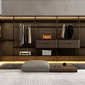 Modern Wardrobe Open Cloakroom 3d model