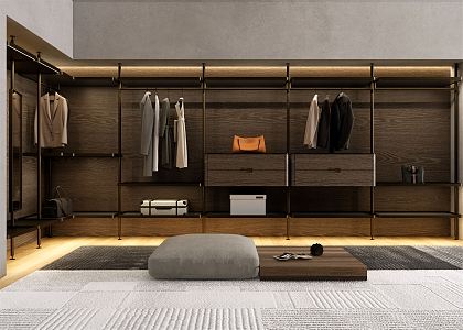 Modern Wardrobe Open Cloakroom 3d model