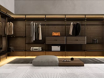 Modern Wardrobe Open Cloakroom 3d model