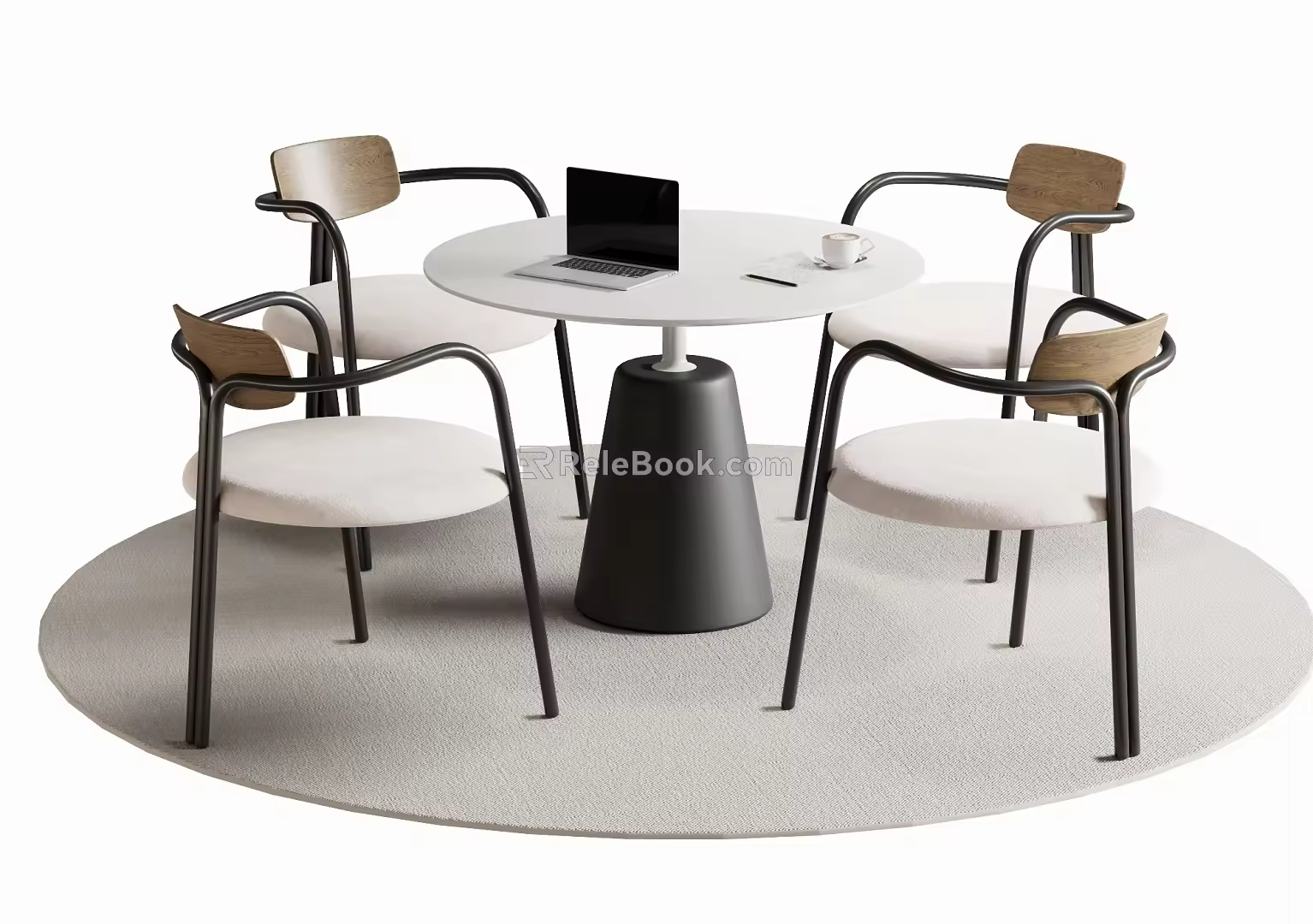 Leisure Table and Chair Negotiation Table and Chair Dining Table and Chair 3d model
