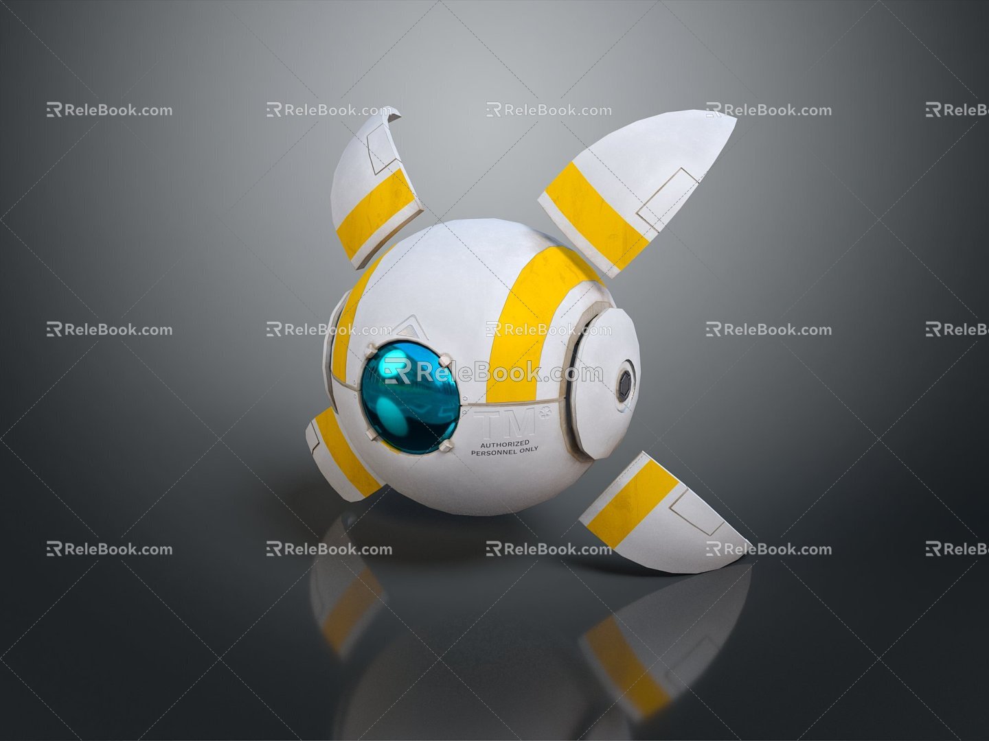 Modern robot drone robot assistant small robot 3d model