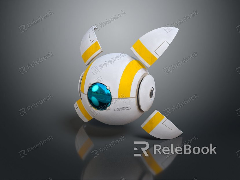 Modern robot drone robot assistant small robot model