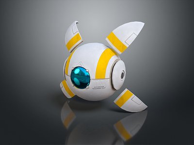 Modern robot drone robot assistant small robot model