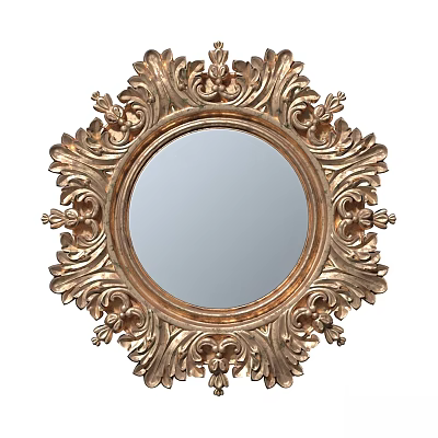 Vintage Mirror Antique Vintage Bronze Gold Frame 3d model